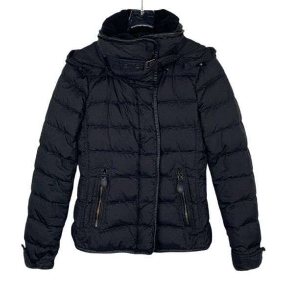Burberry Black Hooded Cotton Puffer Jacket